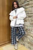 Finnick Luxury Faux Fur Waterfall Jacket French Ivory /50 =